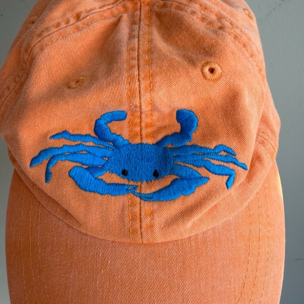 3/$30 🌟 VTG Nancy Hammond Embroidered Crab Hat - Picture 2 of 7